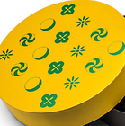 Caja de cartón redonda del círculo inodoro de la serigrafía con la tapa y los partes movibles plásticos