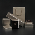 Flip Luxury Leather Jewellery Box superior con el parte movible Matte Lamination de la espuma