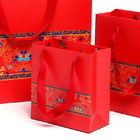 Los bolsos de papel revestidos laminados del regalo con el ODM del OEM de las manijas apoyaron