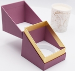 Cajas de embalaje de la vela del regalo de la cartulina de papel orgánica decorativa del plegado en abanico con el parte movible de la espuma