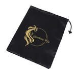 El regalo del lazo de la tela empaqueta el pelo promocional de encargo profesional del satén del bolso de compras de la joyería empaqueta bolsos de la ropa interior