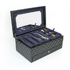 El SGS personalizó la caja de joyería de cuero del viaje con diseño contemporáneo de los cajones