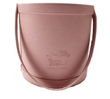 Caja de regalo de la ronda de Logo Pink Leather Gift Box de la hoja de oro para las flores