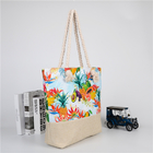 Lona reutilizable resistente Tote Bags, bolsos que hacen compras de lino de la serigrafía