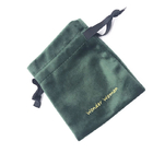 El regalo del lazo de la tela del pendiente del collar empaqueta la bolsa del lazo del terciopelo
