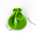 Pequeños bolsos grabados en relieve de la joyería del terciopelo de Logo Fabric Drawstring Gift Bags