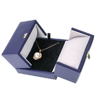 Logo Pu Leather Jewellery Box metálico para el empaquetado del reloj del brazalete de la pulsera