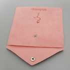El regalo del lazo de la tela del sobre del ante del ODM del OEM empaqueta color rosado