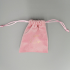 Bolsa suave rosada de la joyería del terciopelo, bolso del regalo del terciopelo del SGS el 10x15cm