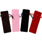 El regalo negro modificado para requisitos particulares del lazo de la tela empaqueta el terciopelo largo Pen Bags