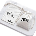 El regalo del lazo de la tela empaqueta bolsos de empaquetado de Logo Natural Cotton Canvas Drawstring de la bolsa de la joyería de encargo del regalo