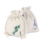 el regalo del lazo de la tela natural del 15x20cm empaqueta bolsos de empaquetado de Logo Heavy Cotton Canvas Drawstring del regalo de encargo de la bolsa