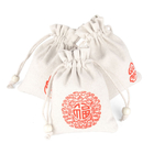 el regalo del lazo de la tela natural del 15x20cm empaqueta bolsos de empaquetado de Logo Heavy Cotton Canvas Drawstring del regalo de encargo de la bolsa