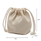 El regalo grueso del lazo de la tela empaqueta el bolso de encargo de la joyería del bolso de la correa de la bolsa de Logo Heavy Cotton Canvas Drawstring