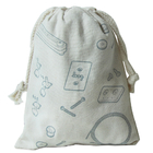 Aduana orgánica de bolsos promocionales del regalo del lazo de la tela del bolso del lazo blanco del algodón