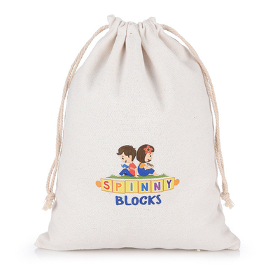 Bolsos respetuosos del medio ambiente del regalo del lazo de la tela del bolso de la bolsa del lazo de la seta del arroz de la lona
