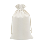El algodón de encargo amistoso Mini Large Capicity Drawstring Packaging de la lona del regalo empaqueta bolsos del regalo del lazo de la tela