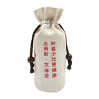 1 regalo de lino del lazo de la tela de la botella empaqueta para el ODM del OEM del vino
