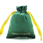 Bolsa verde del regalo del terciopelo, bolsos del regalo del lazo de la joyería del 10x15cm