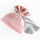 El regalo rosado del lazo de la tela del terciopelo empaqueta para el caramelo los 9x12cm
