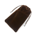 El regalo del lazo de la tela de Fannel del terciopelo empaqueta el color del 13x18cm Brown oscuro