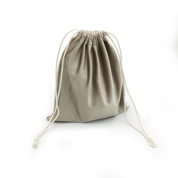 Gray Velour Hair Packaging Bag, bolso del viaje de la peluca de la suave al tacto del 10x15cm